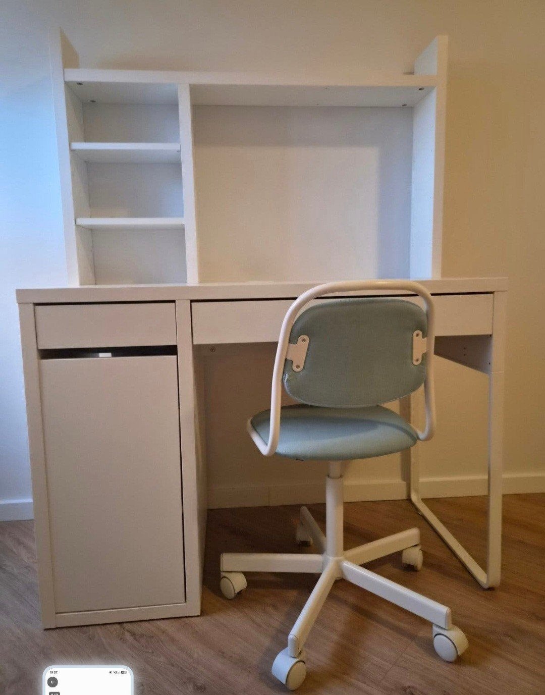 IKEA bureau wit, Ophalen, 105 cm, Hout, 50 cm