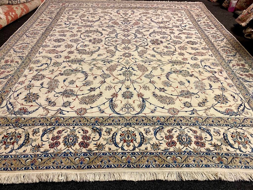 origineel handgeknoopt Perzische nain tapijt 296x255cm, Huis en Inrichting, Stoffering | Tapijten en Kleden, ., 200 cm of meer