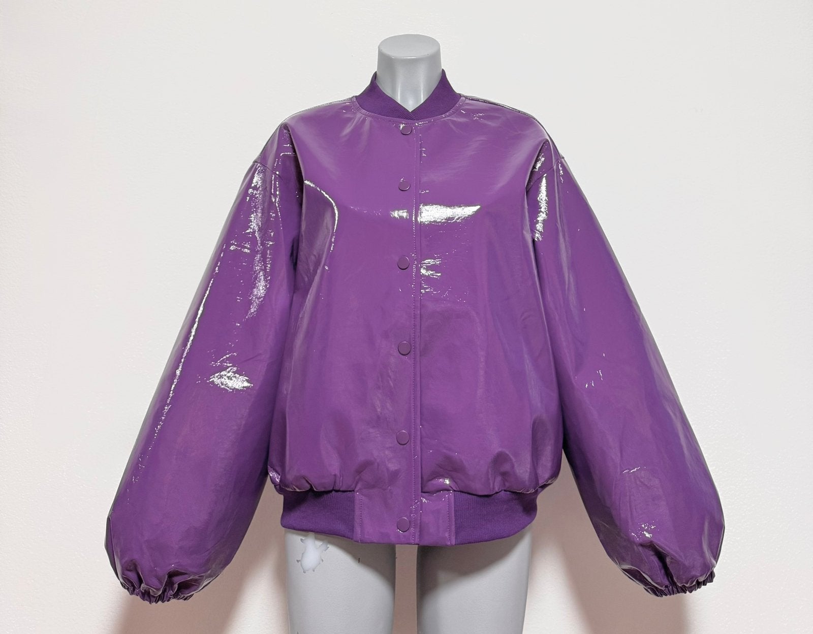 Ambika Glanzende Bomberjack One Size, Verzenden, Nieuw, Maat 42/44 (L), Paars