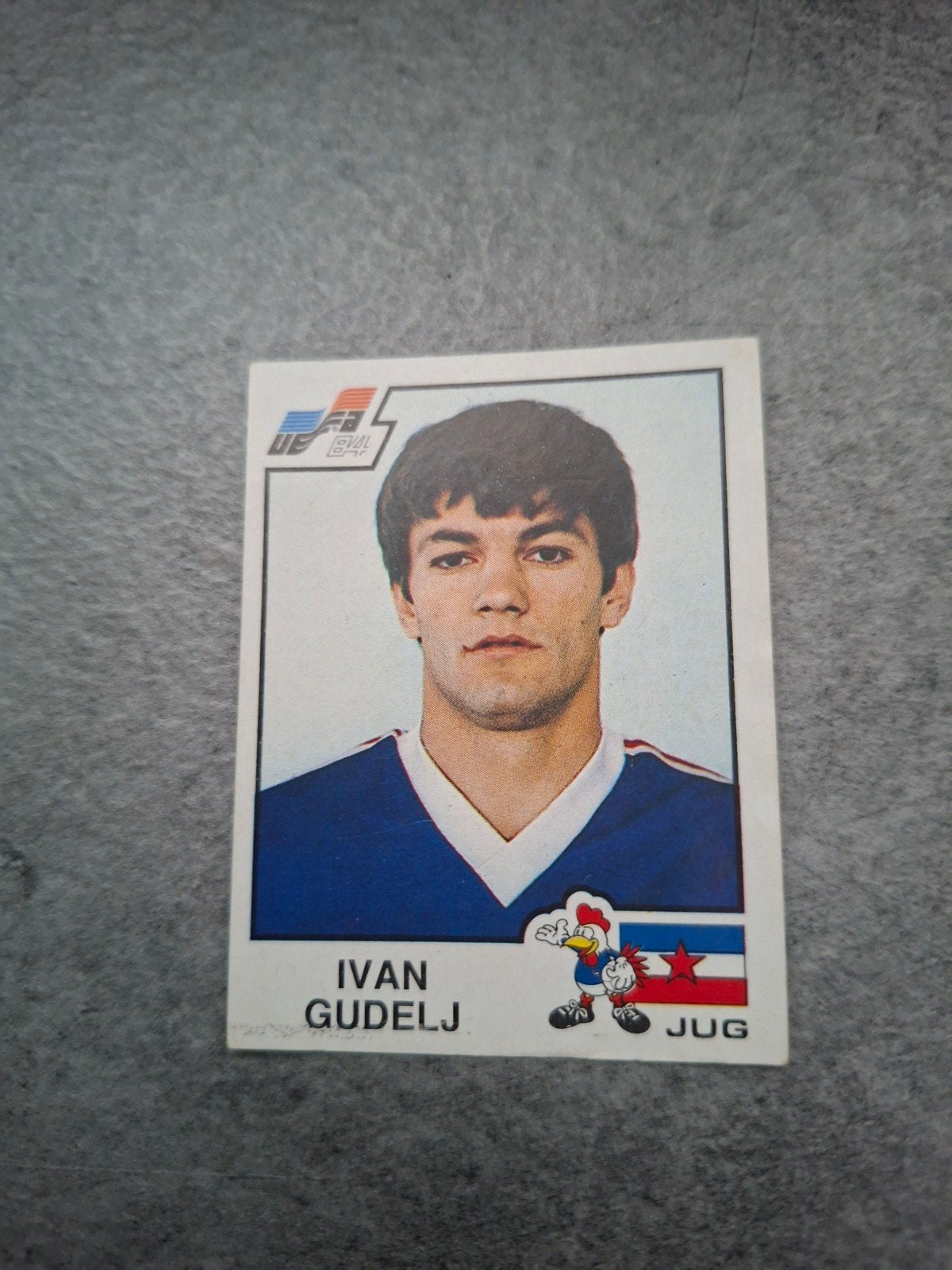 Panini sticker Euro 84 France. Ivan Gudelj Joegoslavië., Ophalen of Verzenden, Zo goed als nieuw, Sticker