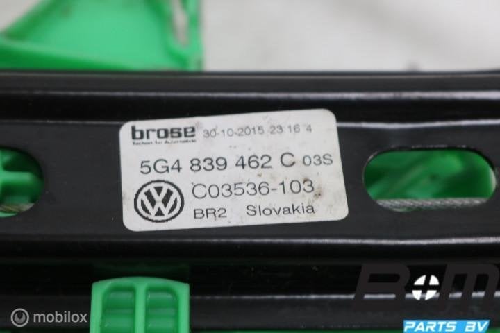 Raammechaniek rechtsachter VW Golf 7 5G4839462C, Gebruikt