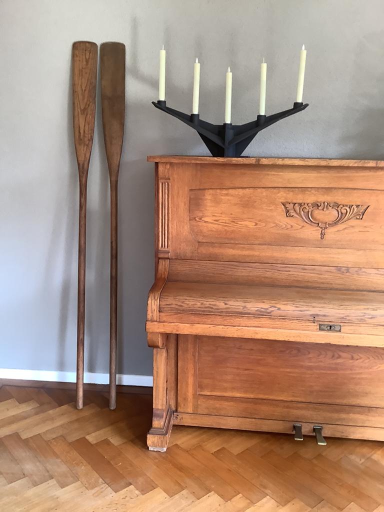 Mooie decoratieve roeispanen, Ophalen, Gebruikt, Bruin, Vintage