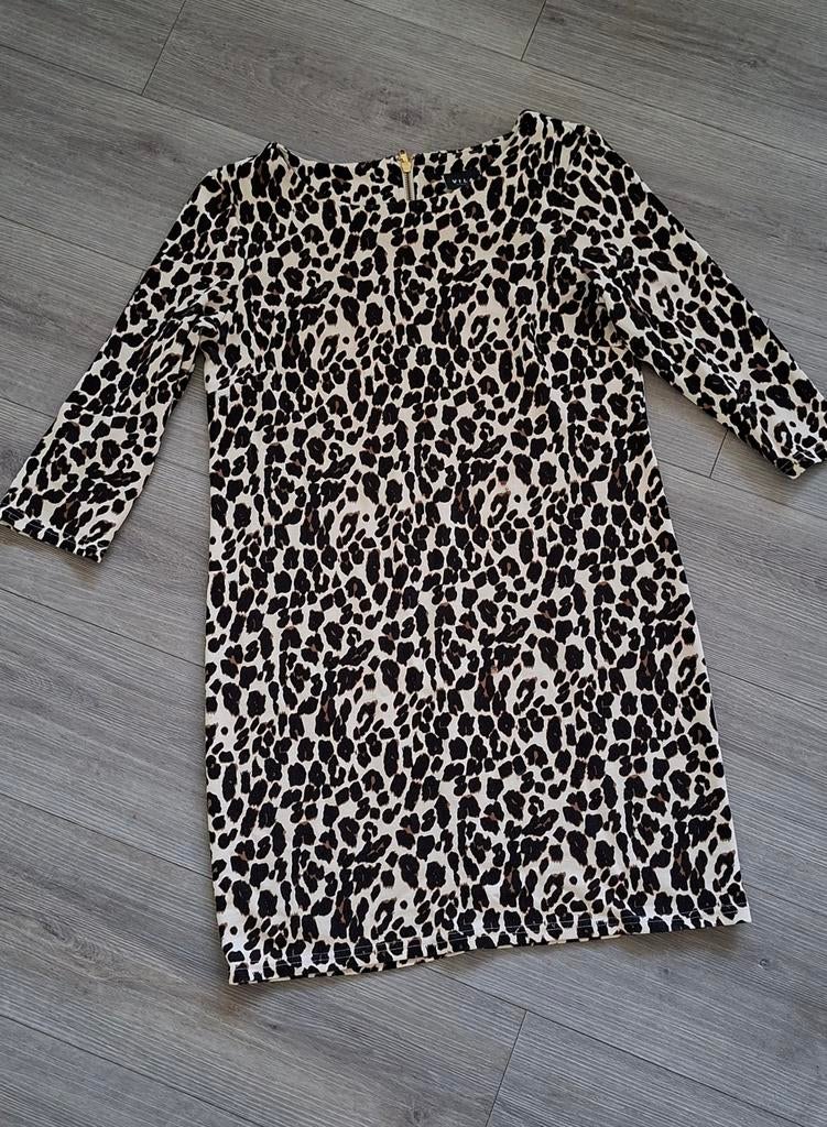 Villa panterjurk  L, Kleding | Dames, Ophalen of Verzenden, Maat 46/48 (XL) of groter, Onder de knie