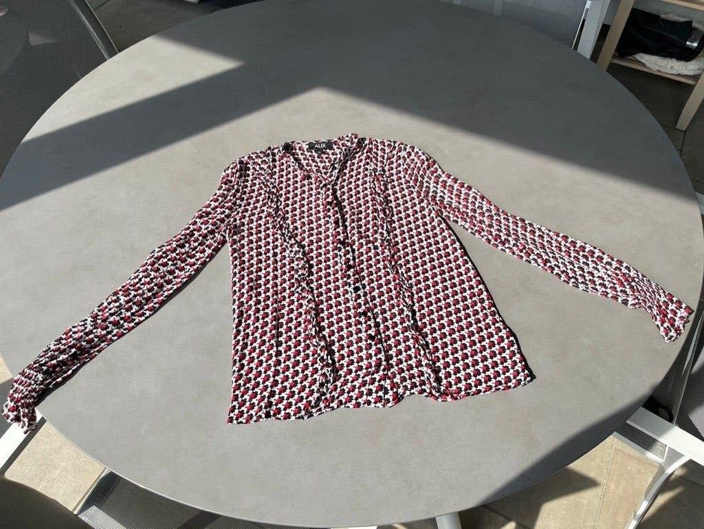 Zwart/wit/rood Alix blousje, maat XS, Alix the label, Zo goed als nieuw, Maat 34 (XS) of kleiner, Meerkleurig