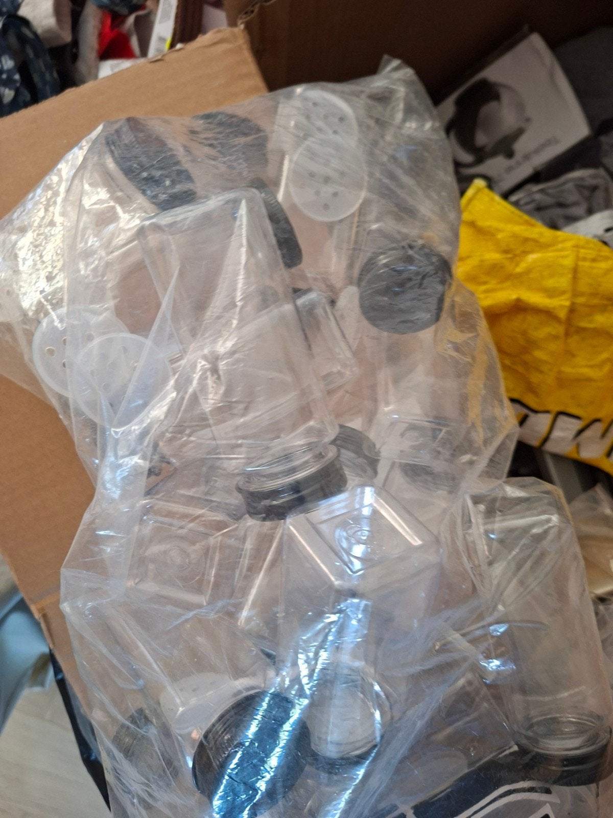 kruiden potjes plastic nieuw met labels, Ophalen, Nieuw