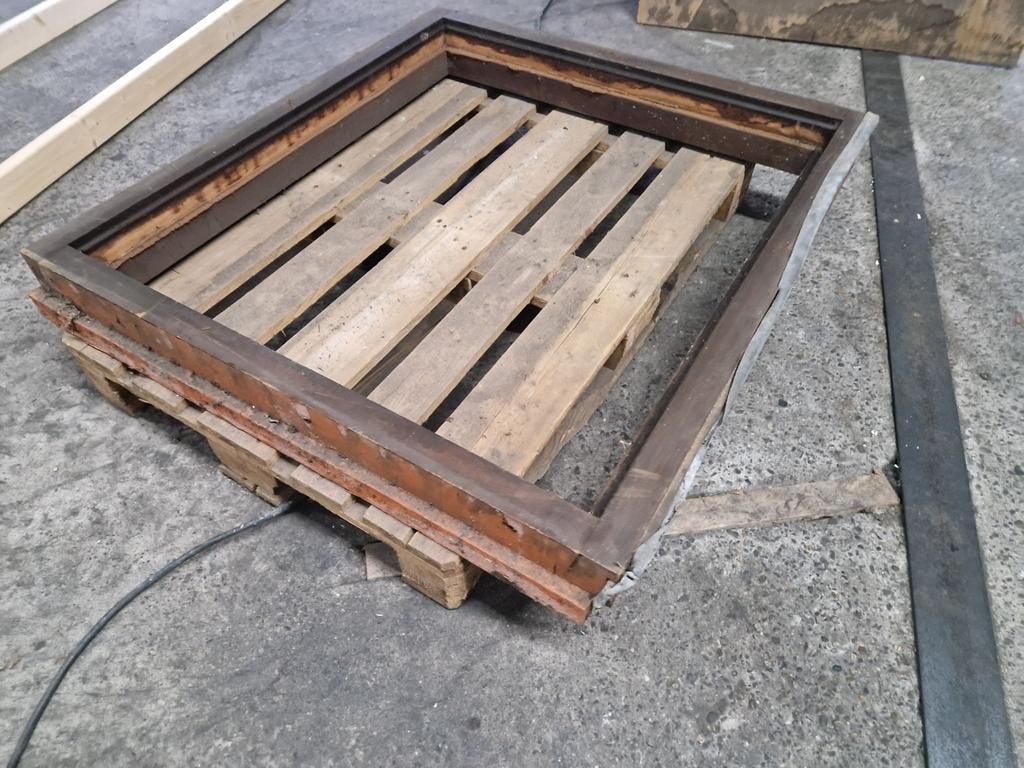 3 x kozijn harthout gebruikt maat 111 x 103 cm, Kozijn, Gebruikt, Raamkozijn, Inclusief glas