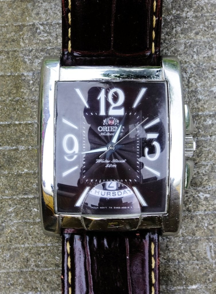 automatisch horloge Orient MODEL EVAD 50 A, Sieraden, Tassen en Uiterlijk, Horloges | Heren, Gebruikt, Zakhorloge, Overige merken