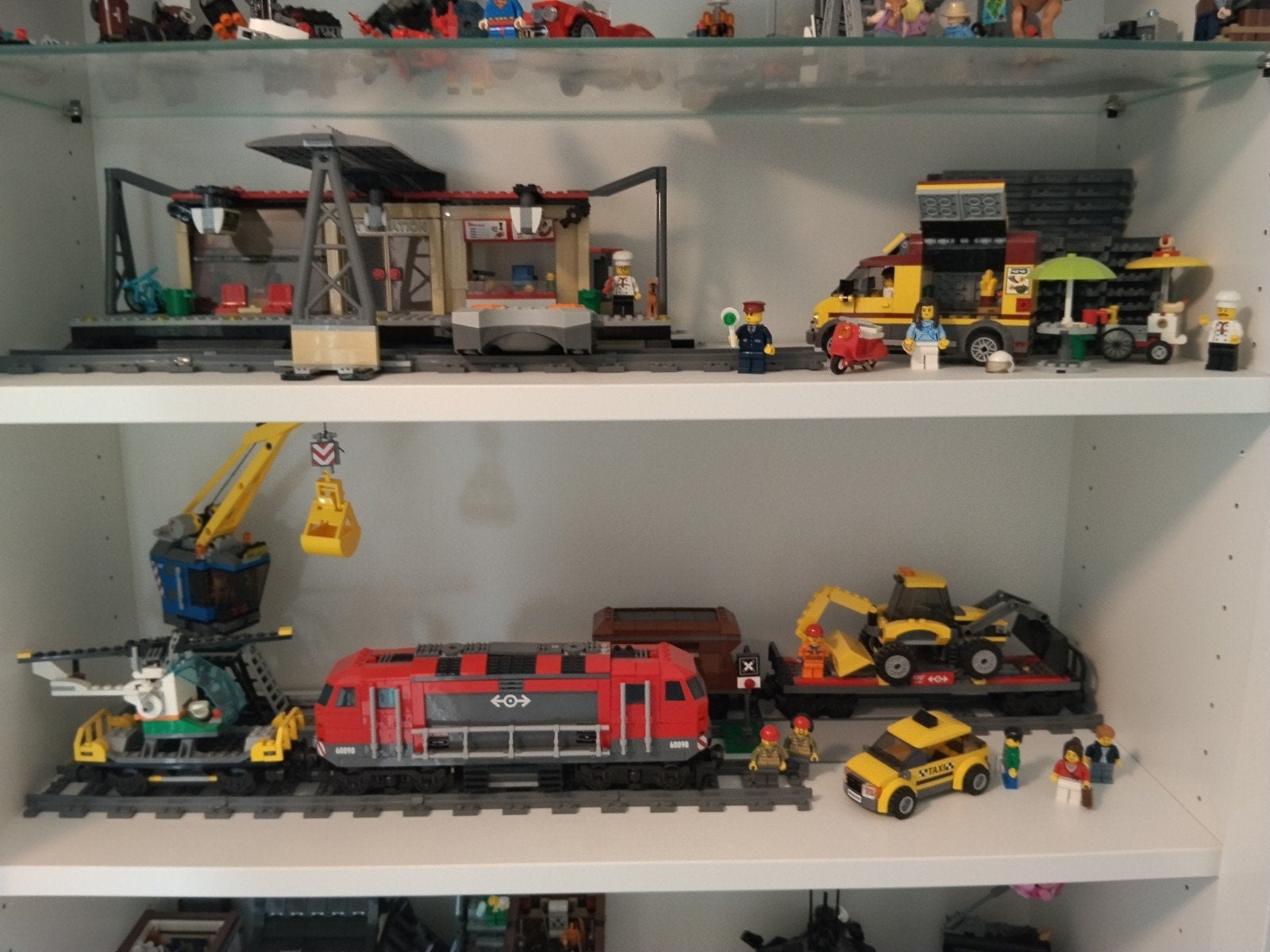 LEGO City Trein, Station en Voedseltruck 60098, 60050, 60150, Lego, Ophalen of Verzenden, Compleet, Complete set