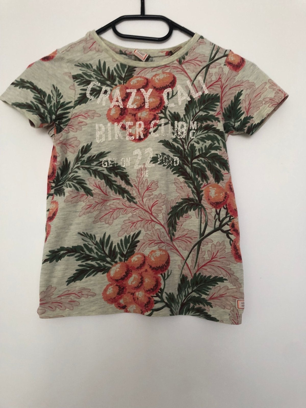 Scotch & Soda T-shirt met bloemenprint en tekst (maat 116), Ophalen of Verzenden, Gebruikt, Jongen of Meisje, Shirt of Longsleeve
