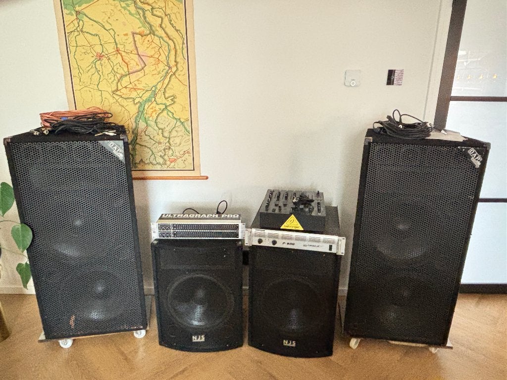 Geluidsinstallatie – NJS/DAP speakers+Behringer+Palladium, Ophalen, Gebruikt, Speakers, Overige merken