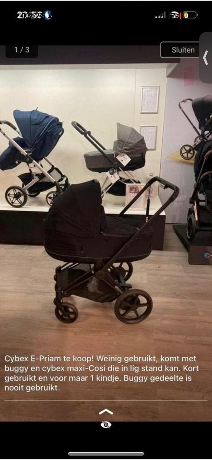 Cybex E-Priam, Ophalen of Verzenden, Zo goed als nieuw, Overige merken