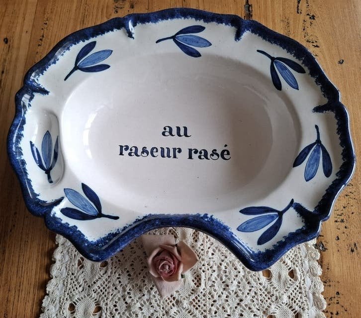 Antieke Franse scheerkom / scheerschaal, Antiek en Kunst, Ophalen of Verzenden