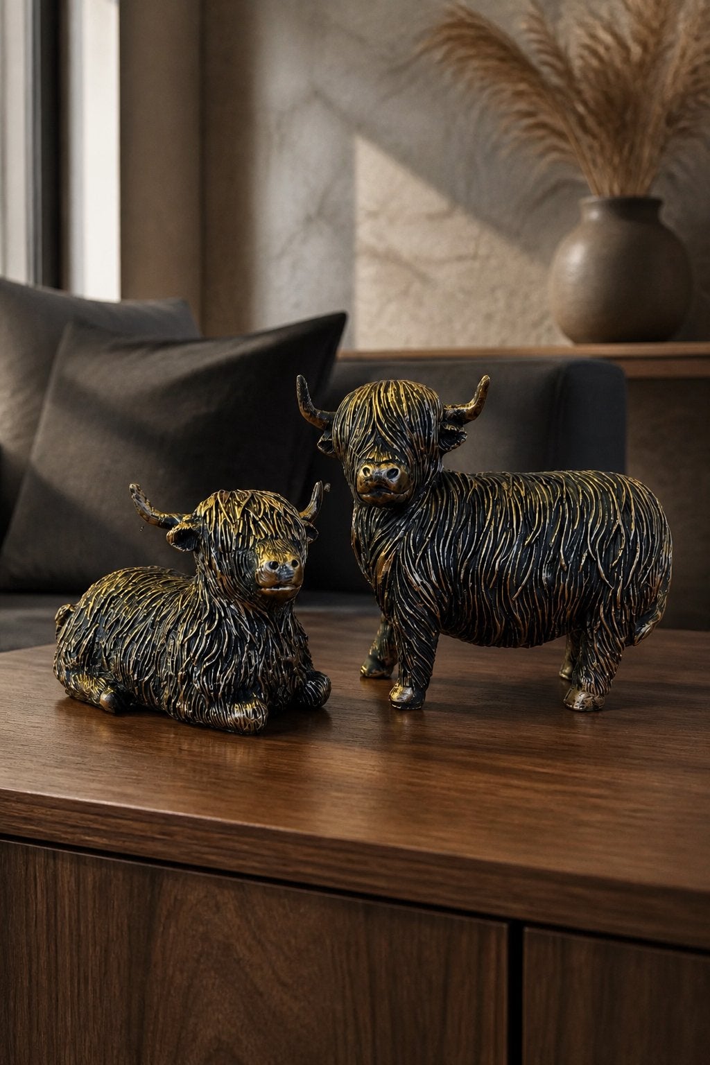 Hooglander Decoratie Beeldjes - Set van 2, Meerkleurig, Overige materialen, Nieuw, Ophalen of Verzenden