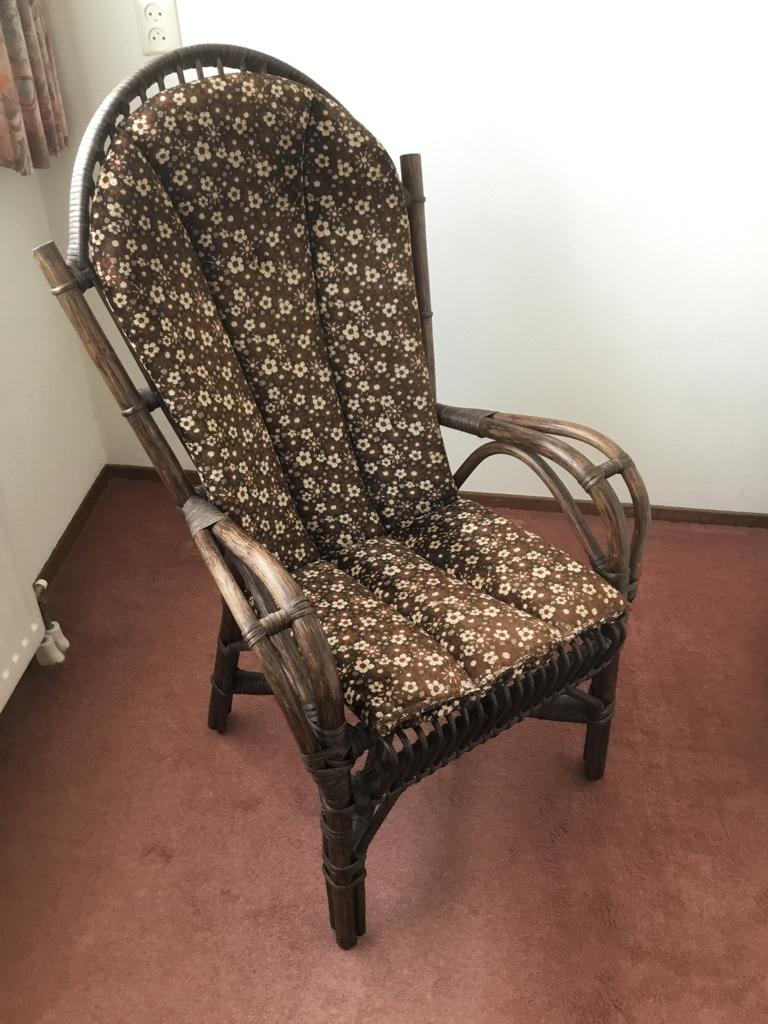 Vintage manou stoel, Ophalen, Overige materialen, Gebruikt, Bruin