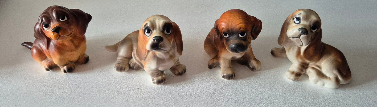 4 vintage honden beeldjes, Ophalen of Verzenden, Zo goed als nieuw