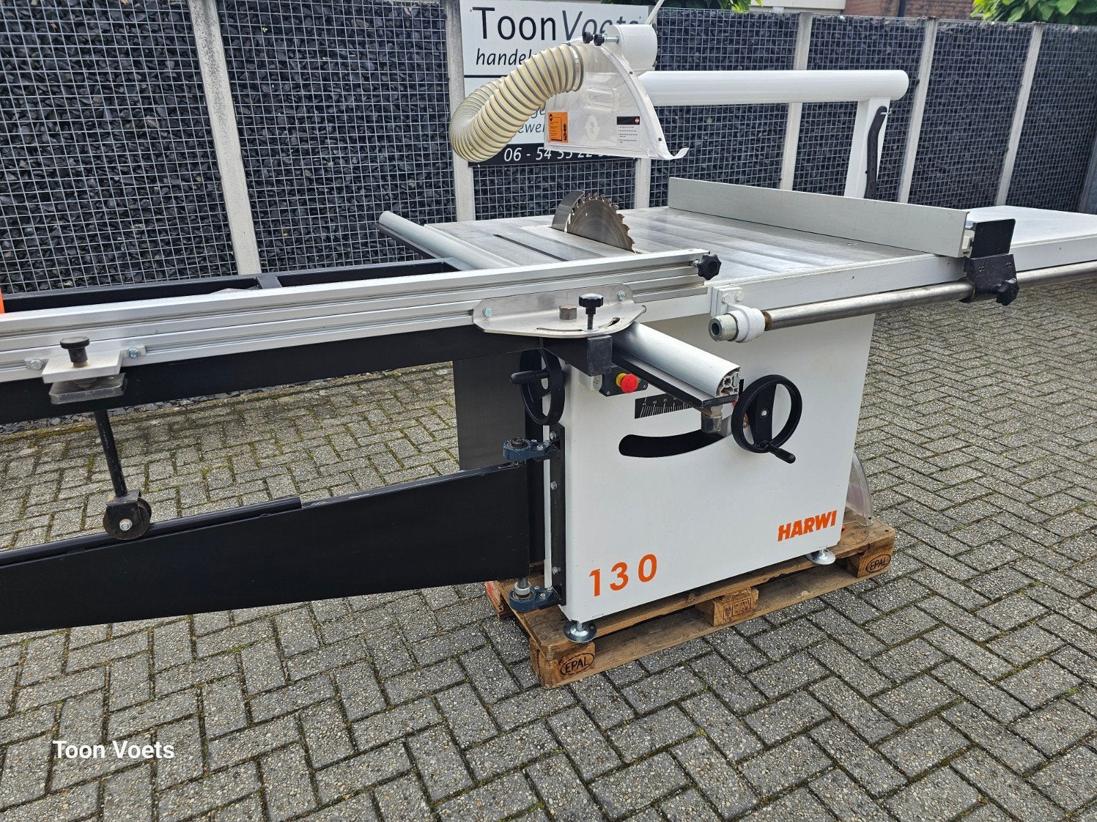 Harwi 130 met roltafel verbreding 10PK bouwjaar 2021, Ophalen, Cirkelzaag, 70 mm of meer, Zo goed als nieuw