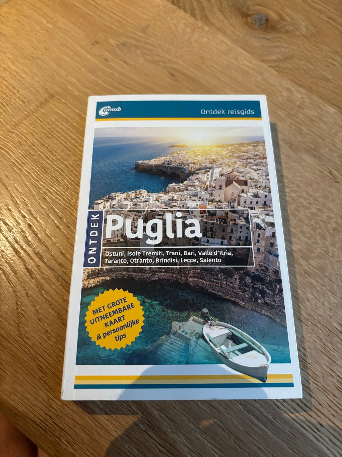 ANWB Ontdek reisgids Puglia met uitneembare kaart, Boeken, Ophalen, Europa, Zo goed als nieuw, Reisgids of -boek
