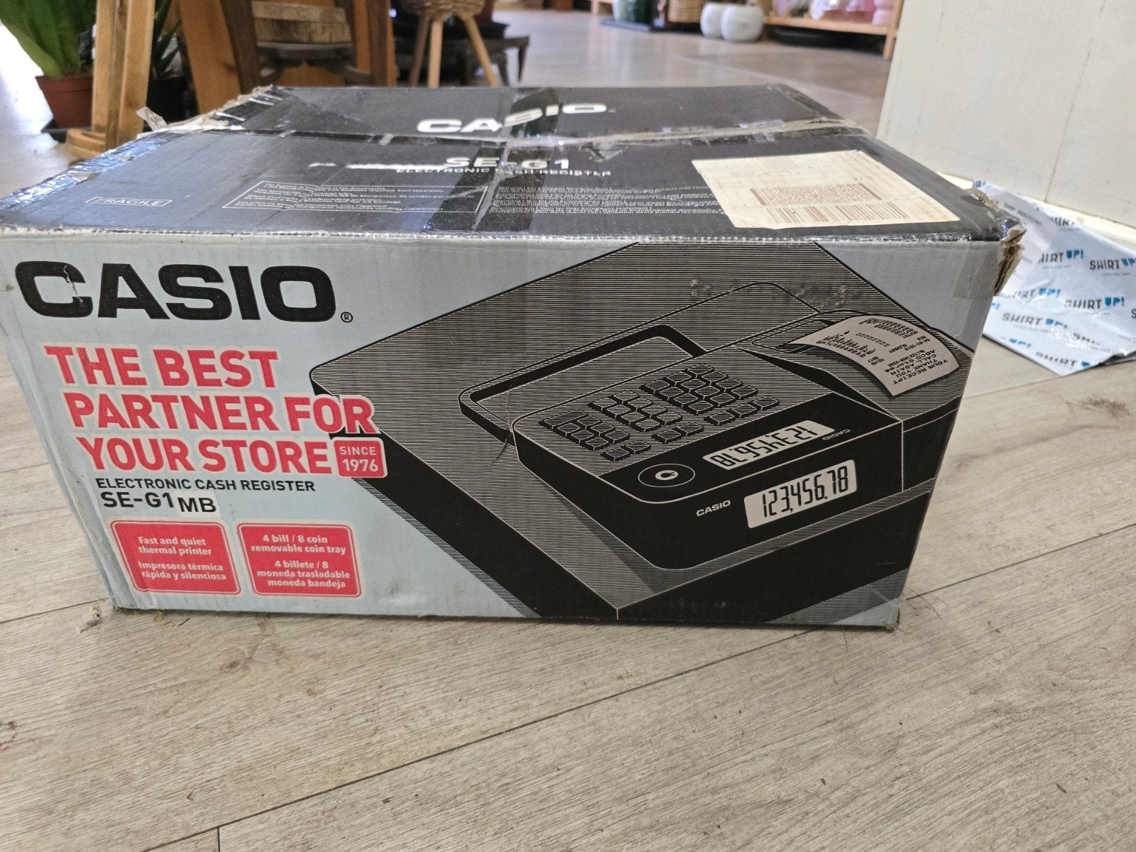 Kassa casio se-g1, Ophalen