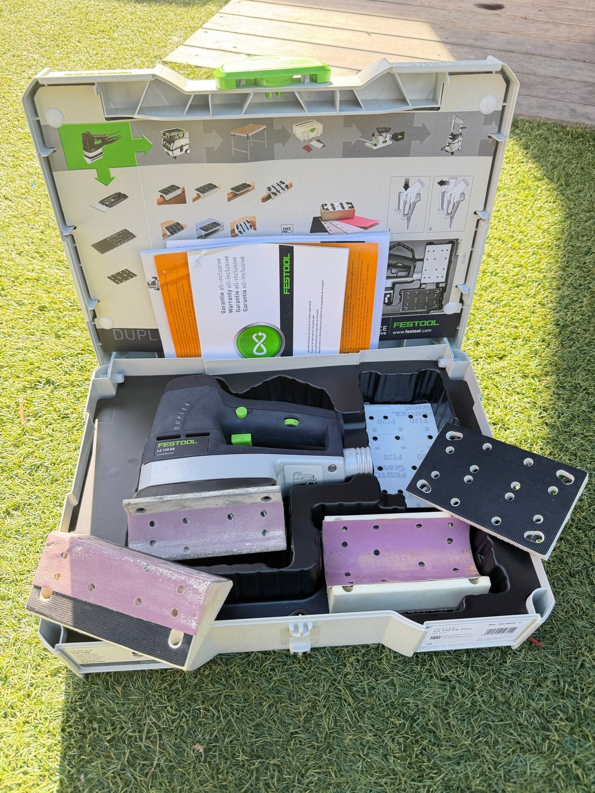 Festool Duplex LS 130 EQ-Plus schuurmachine z.g.a.n, Ophalen of Verzenden, Gebruikt, Minder dan 600 watt, Vlakschuurmachine