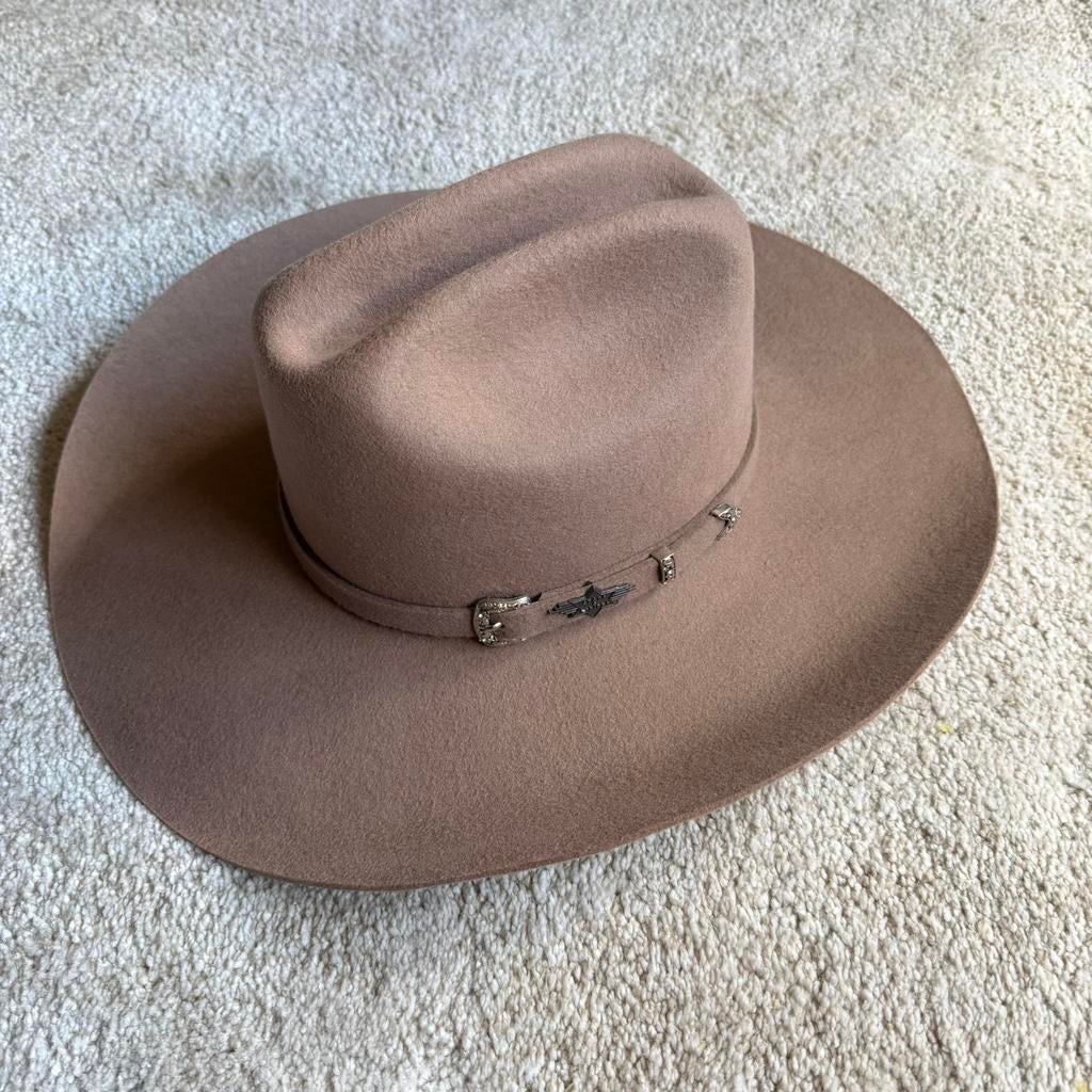 Western hoed - Houston - Stars&Stripes - Sand - Size 55, Kleding | Dames, Ophalen, Nieuw, 55 cm (S, 6⅞ inch) of minder, Hoed