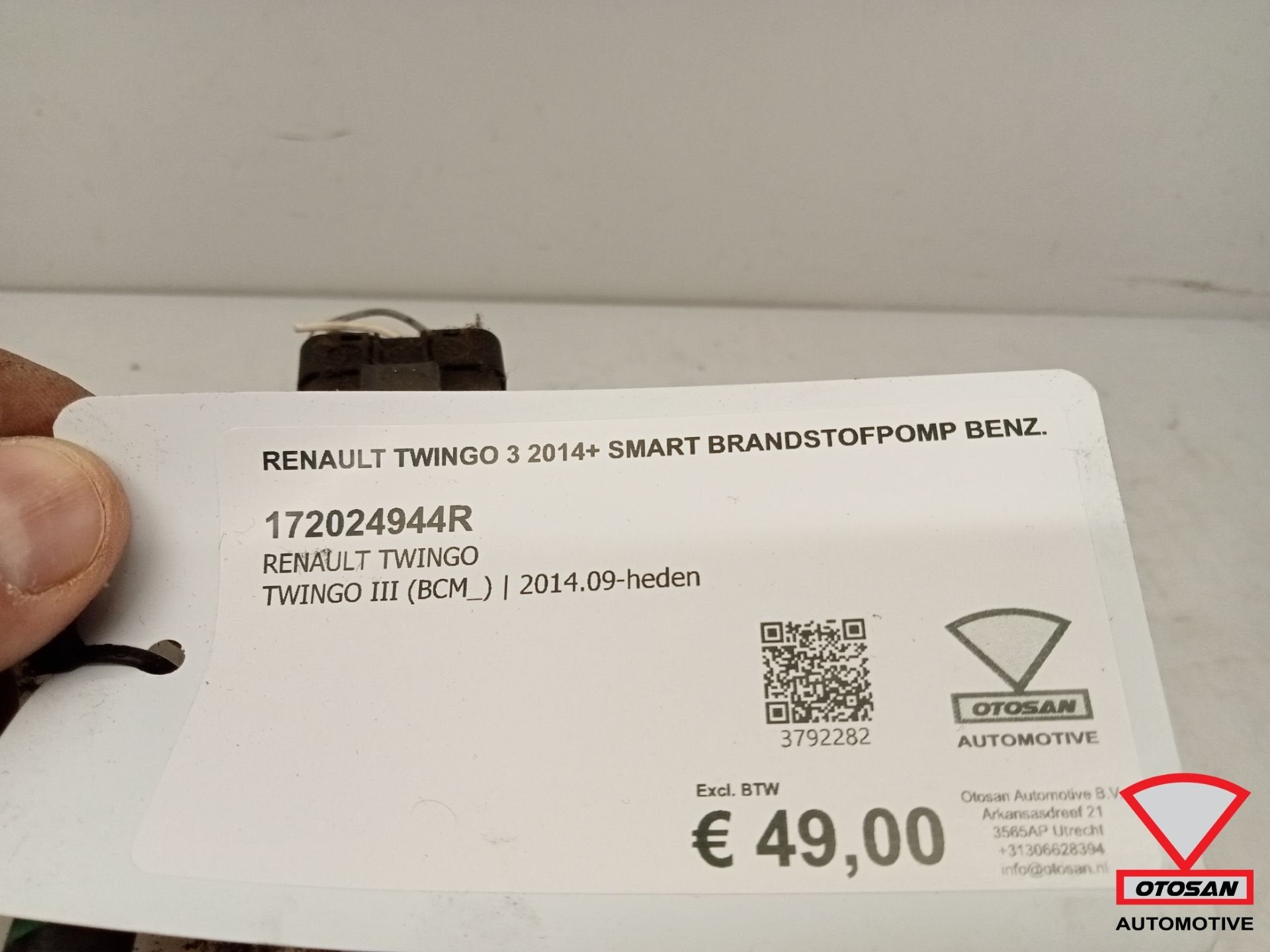 Renault Twingo 3 2014+ Smart Brandstofpomp Benz. 172024944R, Renault Group, Gebruikt, Contact.group@renault.com, Renault