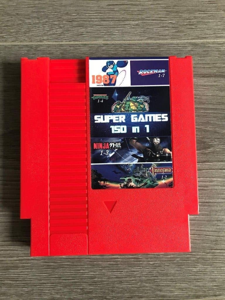 150 in 1 cartridge Little Samson, Contra, Double Dragon etc., Vechten, Verzenden, 1 speler, Zo goed als nieuw