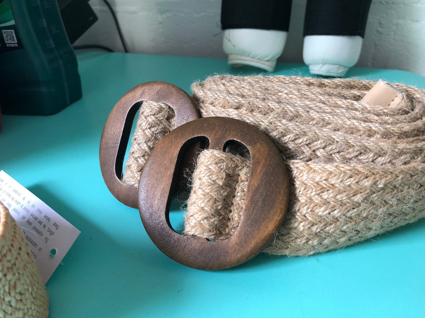 Linnen ceintuurs, Ophalen of Verzenden, Zo goed als nieuw, Zwart, 100 cm of meer