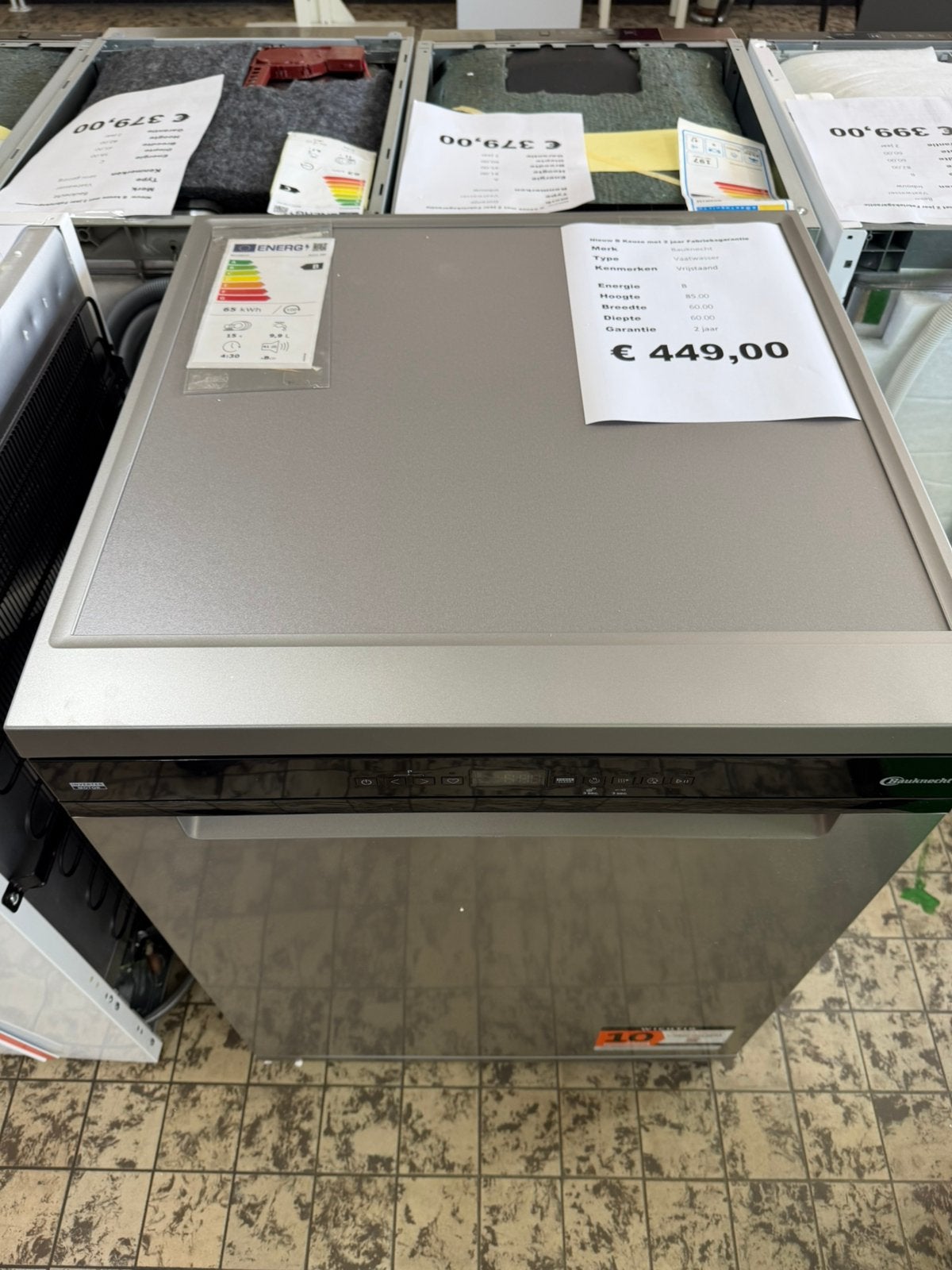 Vaatwasser vaatmaschine rvs kleur bestekla nieuw, Energieklasse A of zuiniger, Minder dan 85 cm, Minder dan 10 liter, Nieuw