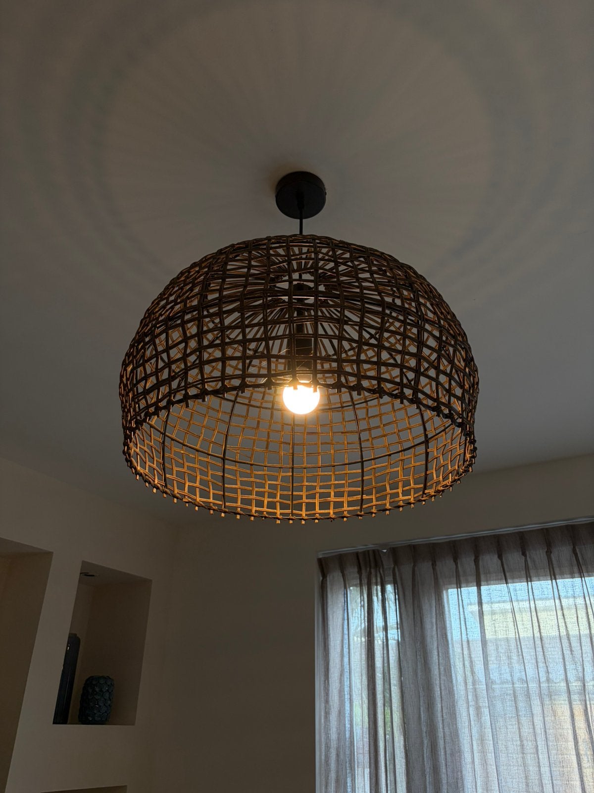 Rotan grote hanglamp, Ophalen, Overige stijlen, Hanglamp, Overige merken