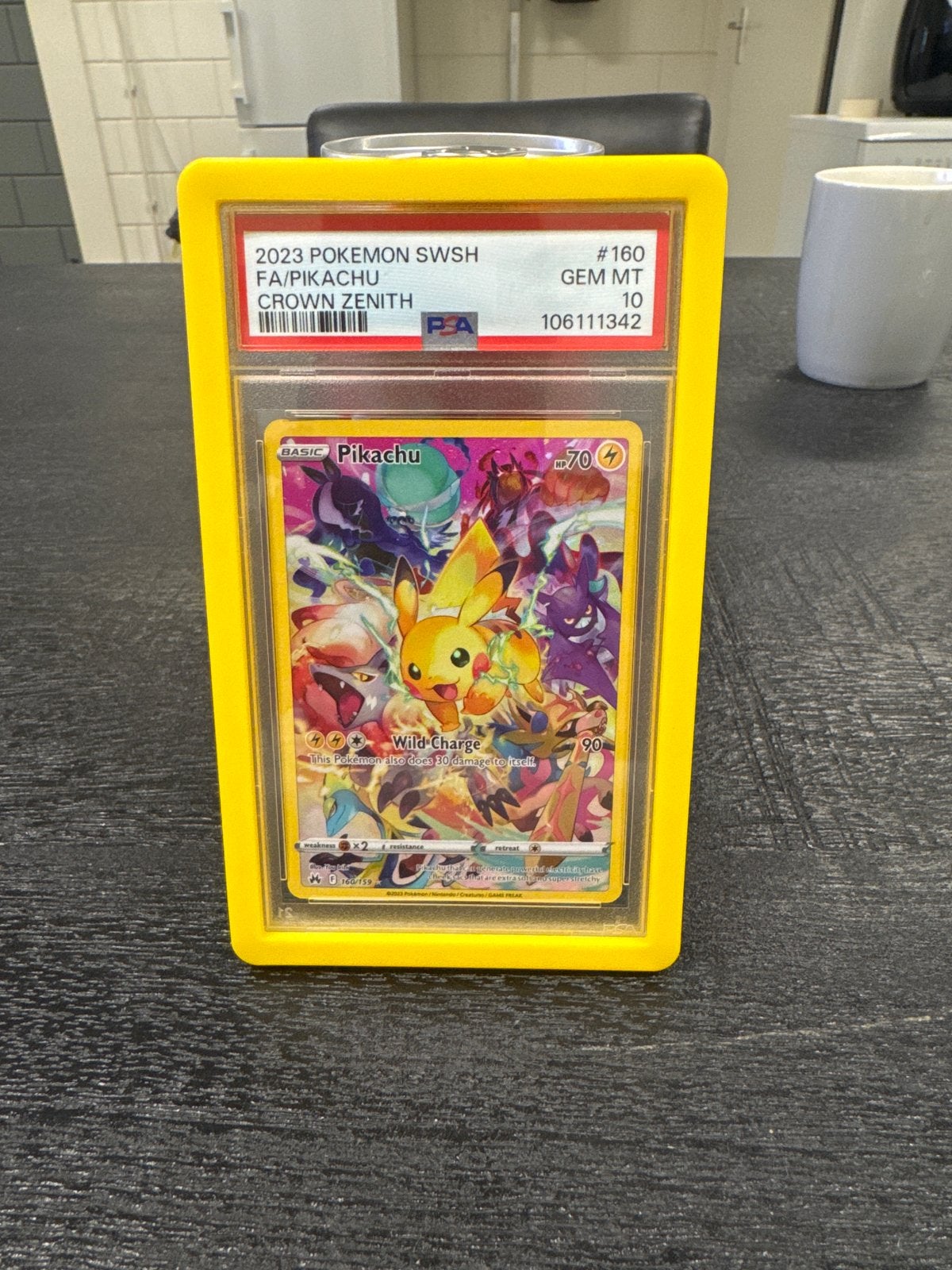 Pikachu PSA 10 Gem Mint Crown Zenith Pokémon Kaart, Ophalen, Nieuw, Losse kaart
