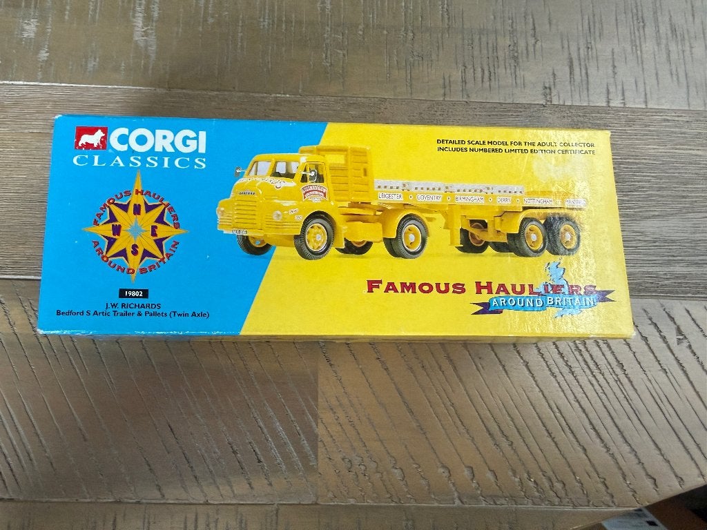 Corgi Classics Bedford S Artic Trailer J.W. Richards 1:50, Hobby en Vrije tijd, Modelauto's | 1:50, Ophalen of Verzenden, Zo goed als nieuw