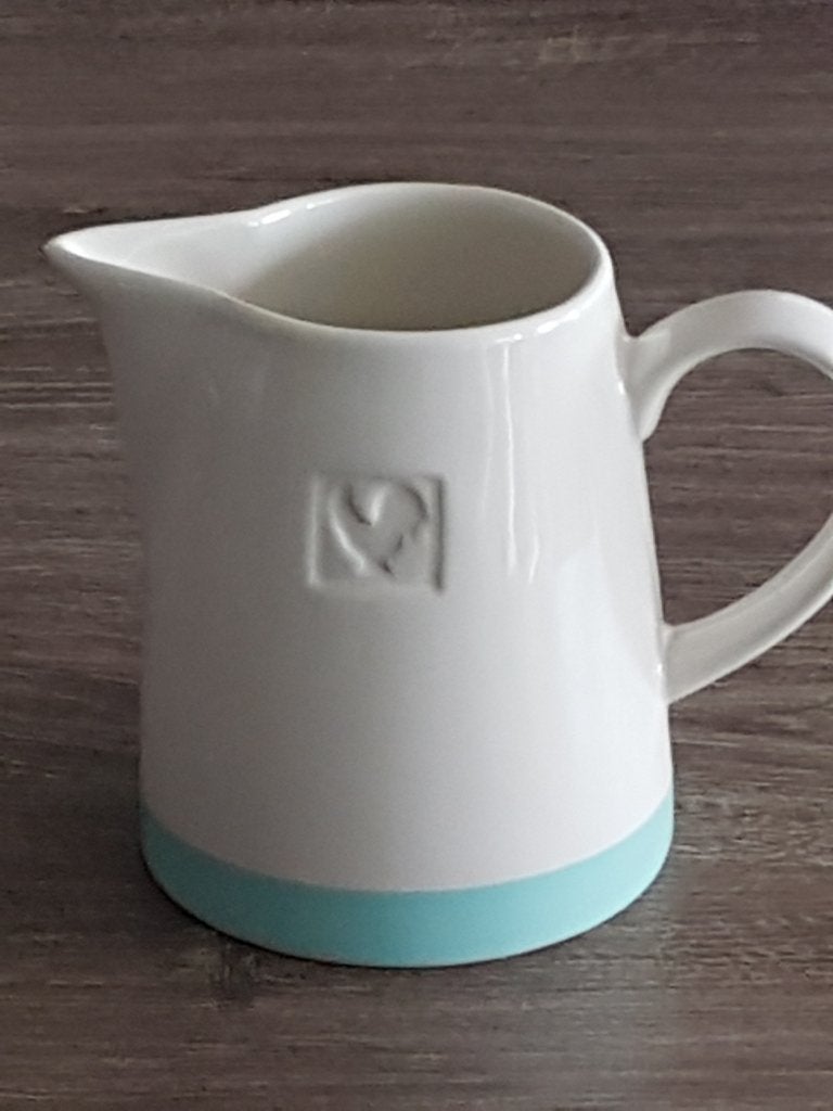 Keramische melkkan - waterkan met kippetje, Ophalen, Keramiek, Overige typen, Zo goed als nieuw