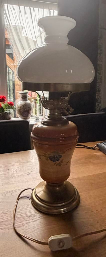 Prachtige oude schemerlamp, Antiek en Kunst, Antiek | Koper en Brons, Ophalen of Verzenden