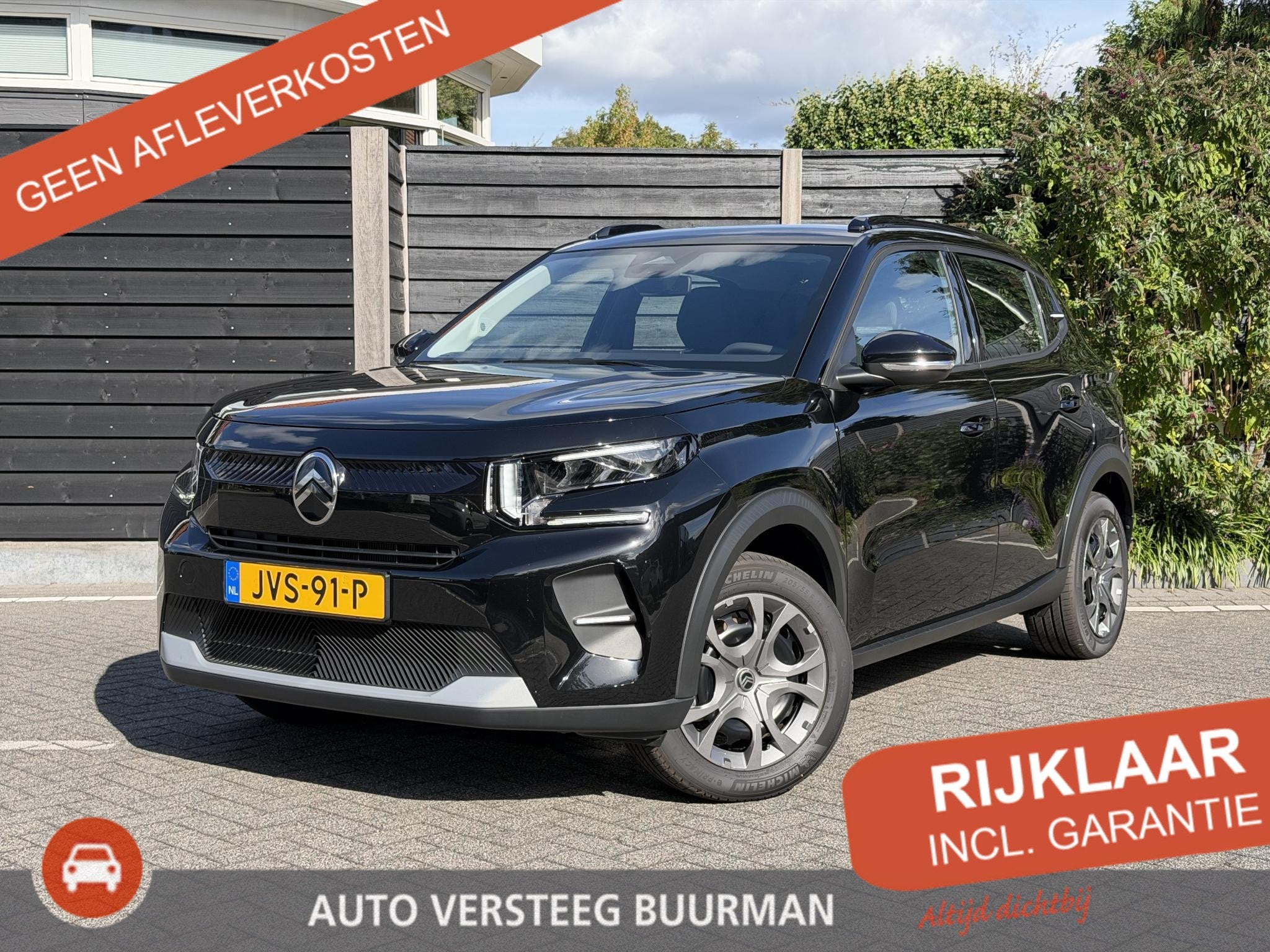 Citroen Ë-C3 Business 113pk Comfort Range 44 kWh Parkeersen, Auto's, 12 maanden, Stof, Origineel Nederlands, Grijs