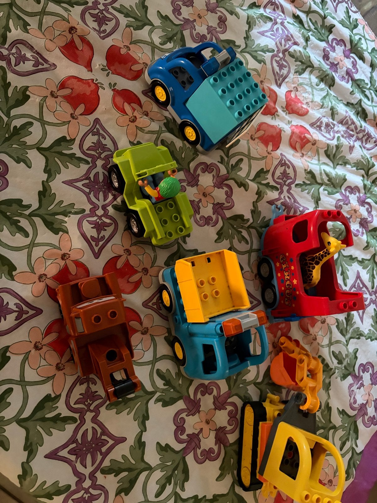 Grote collectie Duplo voertuigen en bouwstenen, Ophalen, Inclusief minifiguren, Gebruikt, Duplo