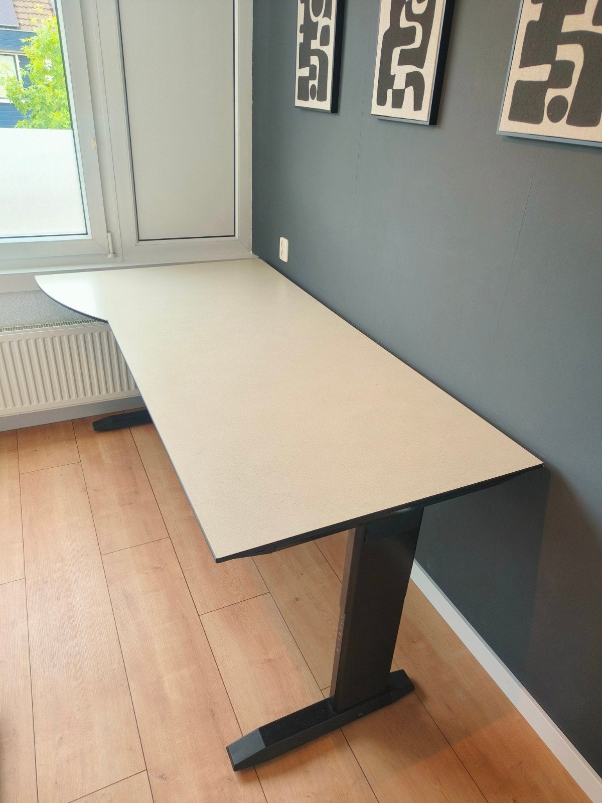 Verstelbaar bureau 180x80 cm, Huis en Inrichting, Bureaus, Ophalen, Gebruikt, 180 cm, Hoekbureau