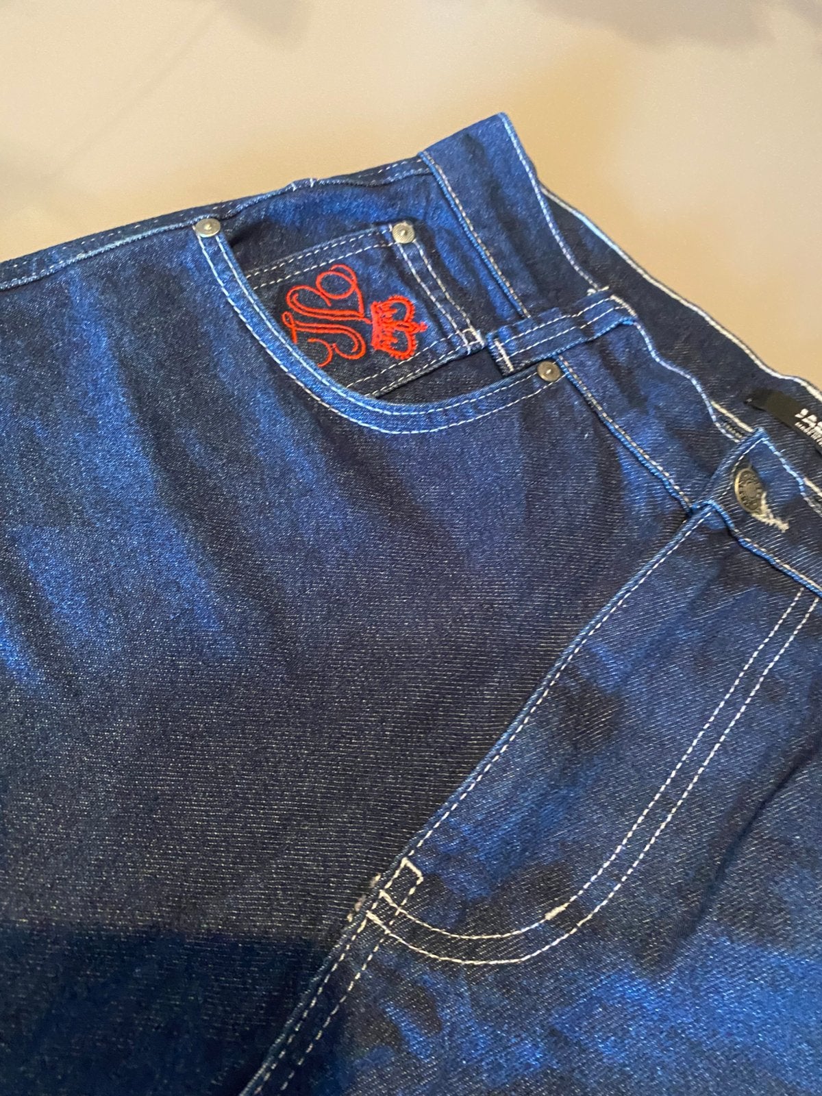 Mooie en aparte skate spijkerbroek, Ophalen of Verzenden, Zo goed als nieuw, Maat 46 (S) of kleiner, Blauw
