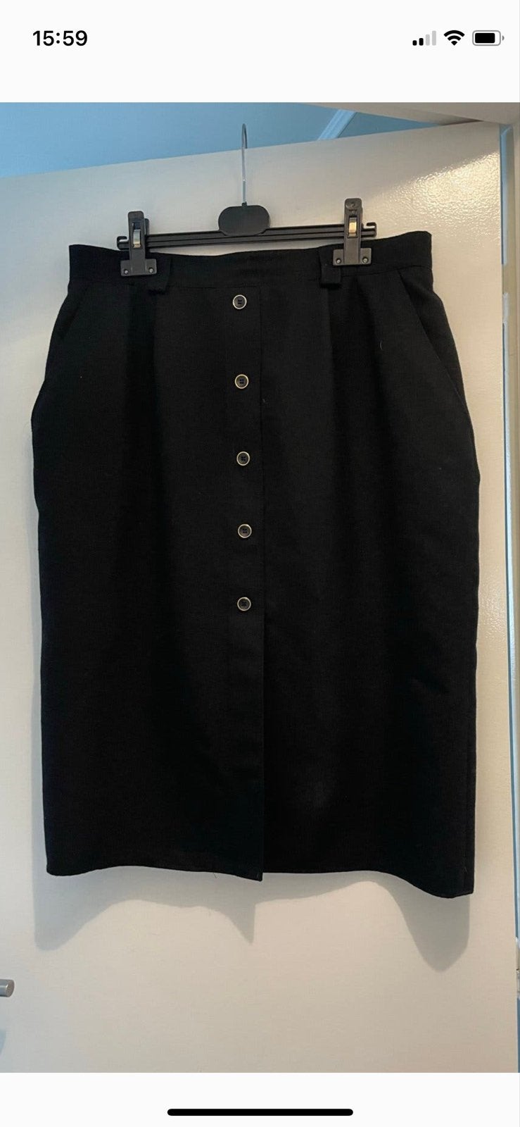 Zwarte Canda rok met knopen - Maat 42, Kleding | Dames, Ophalen, Zwart, Maat 42/44 (L), Zo goed als nieuw