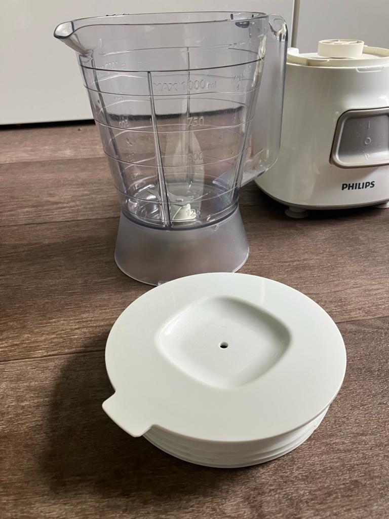 Philips HR2056 Blender met hakmolen - Wit, Witgoed en Apparatuur, Keukenmixers, 1 tot 2 liter, Ophalen, Gebruikt, 1 snelheid