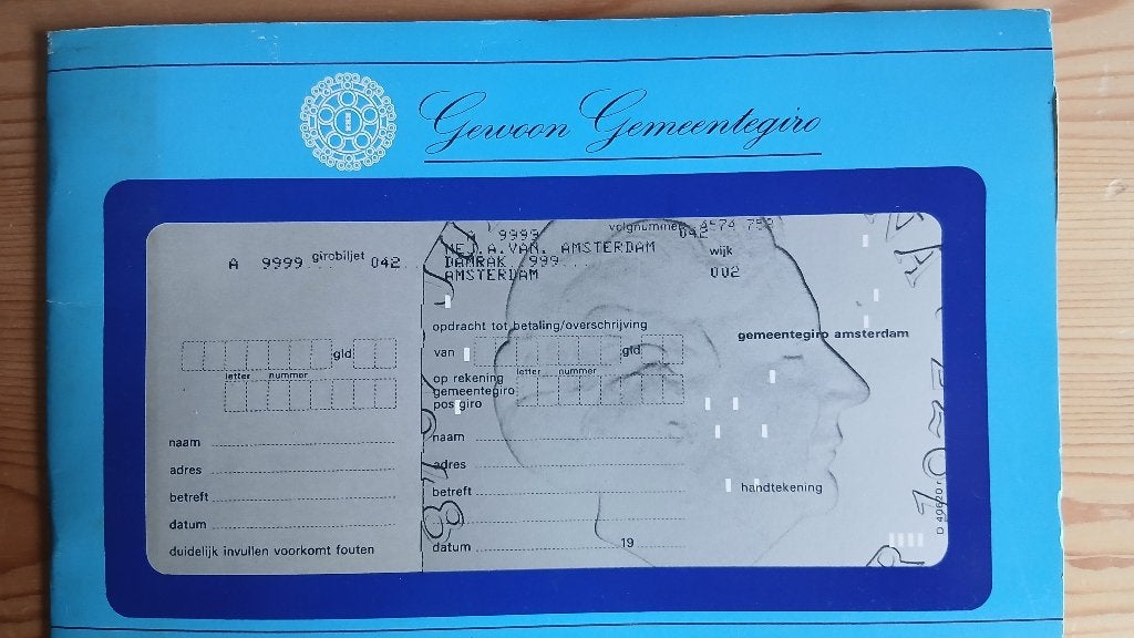Brochure Gemeentegiro, Verzamelen, Ophalen of Verzenden, Zo goed als nieuw