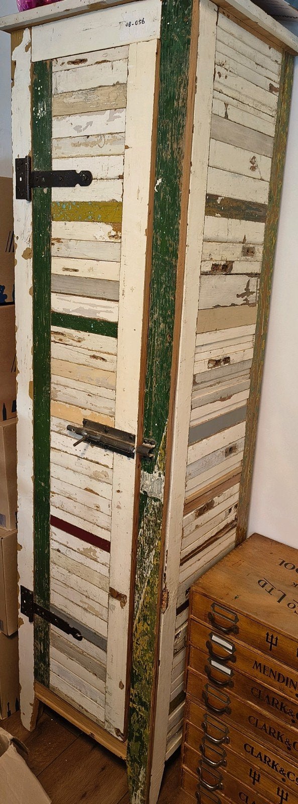 kast sloophouten groen wit gebroken wit stijl piet hein eek, Huis en Inrichting, Kasten | Overige, Gebruikt, Ophalen