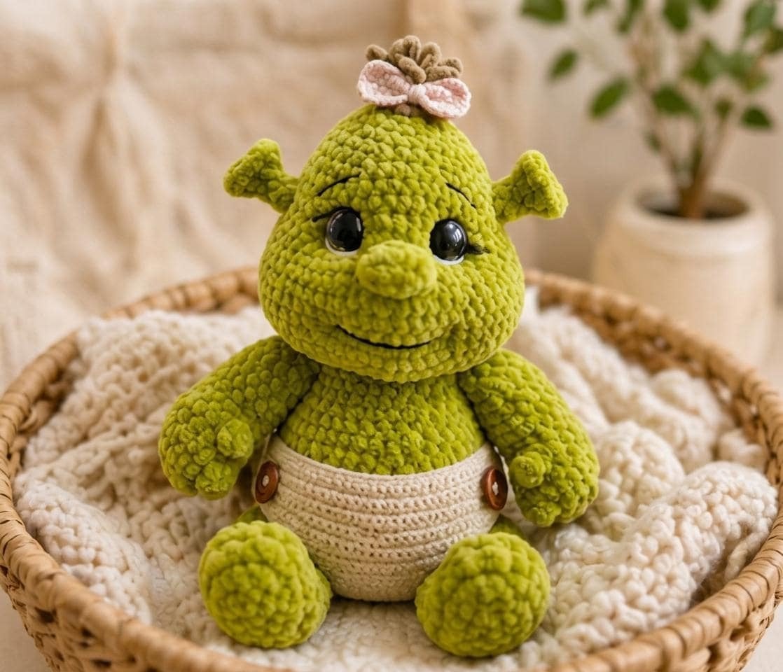 GEZOCHT: iemand die een shrek baby kan haken, Kinderen en Baby's, Speelgoed | Knuffels en Pluche, Ophalen of Verzenden, Nieuw