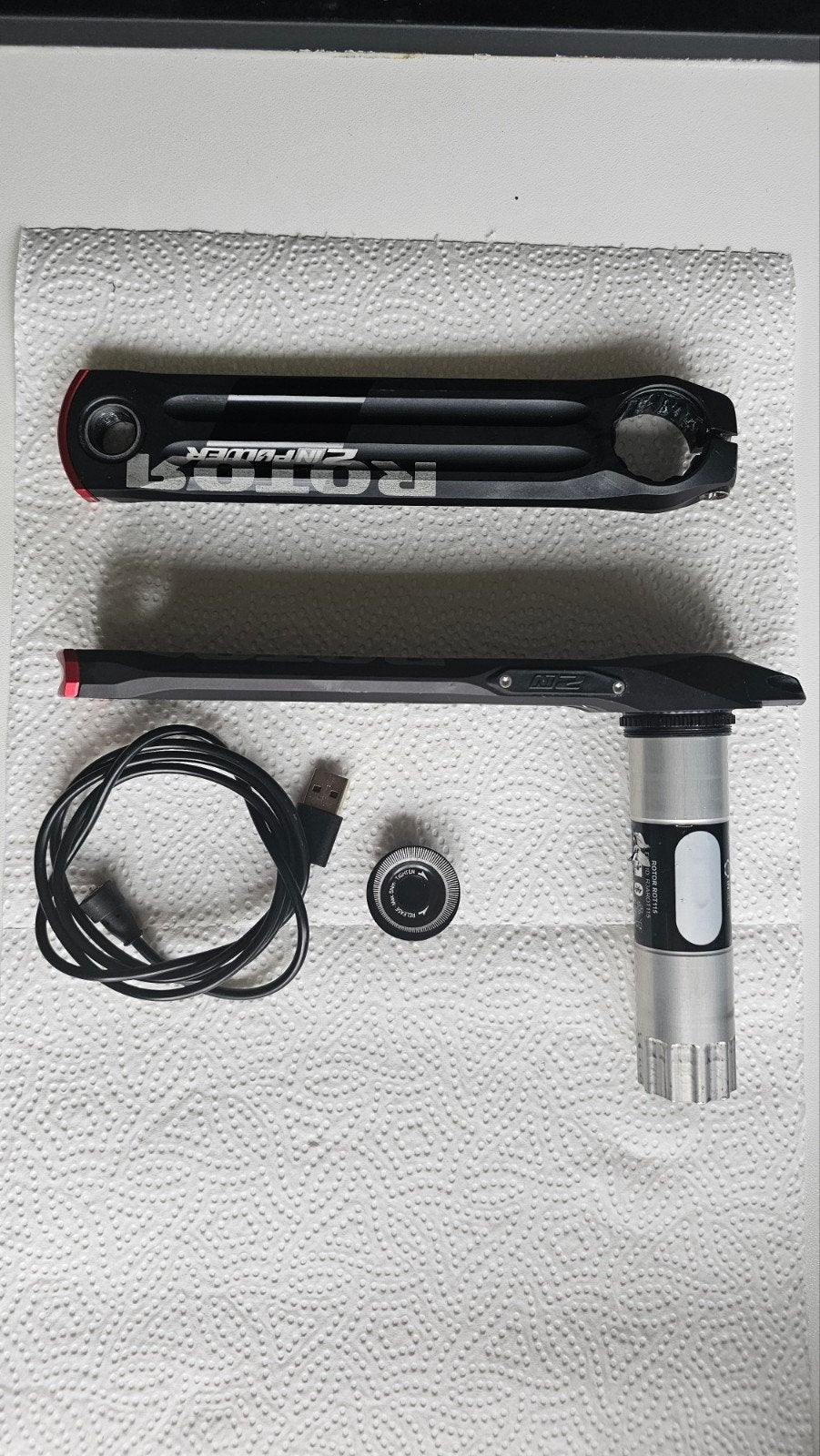 Rotor 2INpower Crankstel met Vermogen/Powermeter, Fietsen en Brommers, Crankstel of Pedalen, Racefiets, Ophalen of Verzenden, Zo goed als nieuw