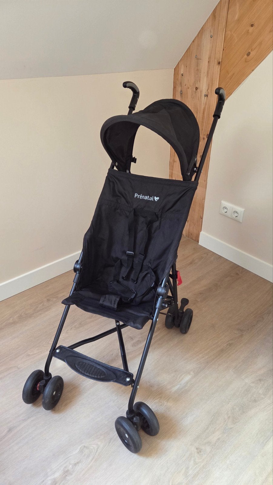 Prénatal buggy - Zwart, compact en handig, Ophalen, Gebruikt, Overige merken, Zonnekap