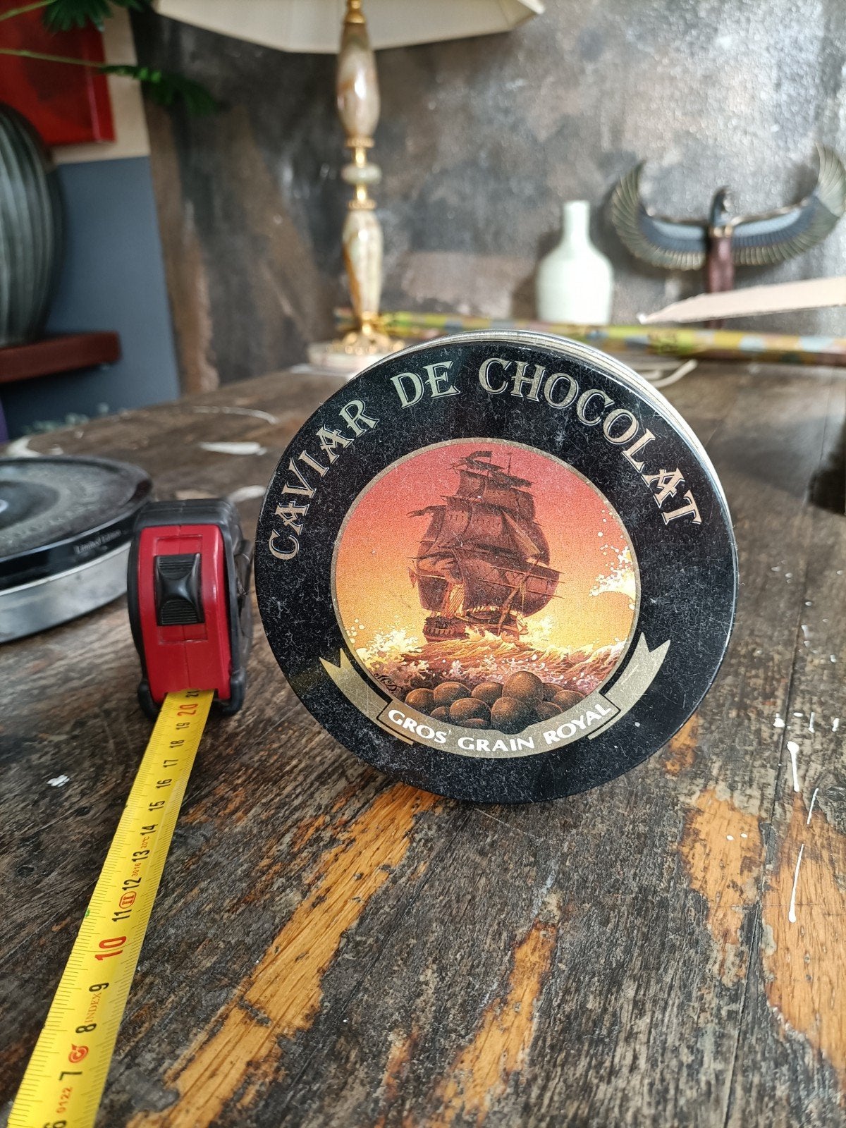 Vintage blikken trommel 'Het Gulden Bewaarblik' en 'Caviar', Ophalen of Verzenden