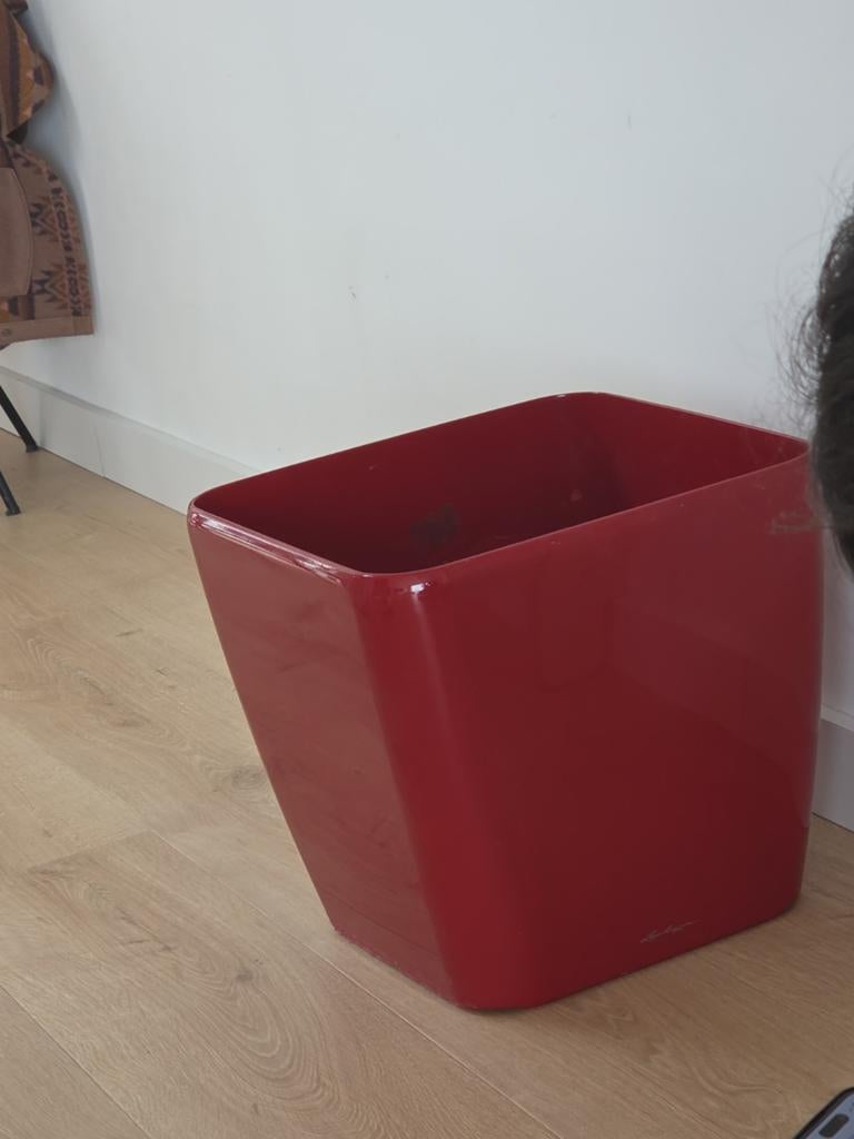 LECHUZA plantenbak rood - Ø 40 cm, Ophalen of Verzenden, Rond, Kunststof, Binnen