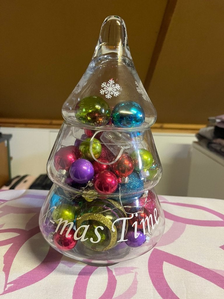 Glazen 'kerstboom' (voorraadpot), Diversen, Ophalen, Zo goed als nieuw