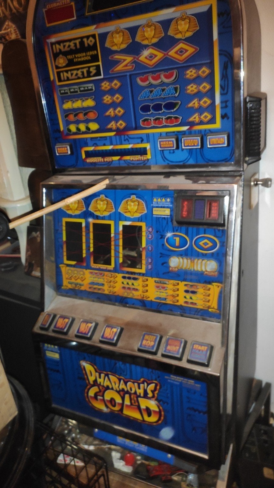 Pharoah's Gold 2002 Barcrest fruitautomaat - defect, Verzamelen, Automaten | Gokkasten en Fruitautomaten, Euro, Ophalen, Gebruikt