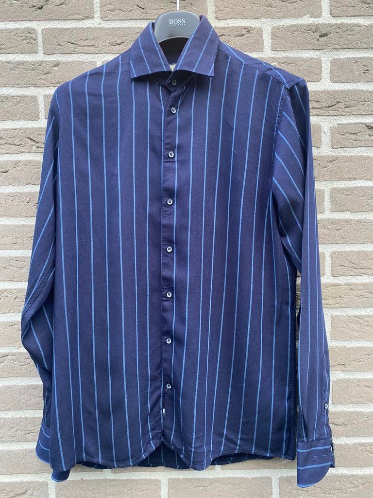 John Miller overhemd blouse, Ophalen of Verzenden, Zo goed als nieuw, Blauw, Halswijdte 39/40 (M)
