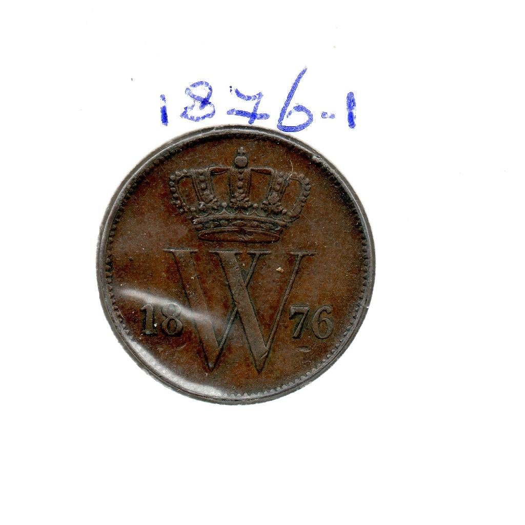 WILLEM 3 CENT1876 -1, Ophalen of Verzenden, Koning Willem III, 1 cent, Losse munt